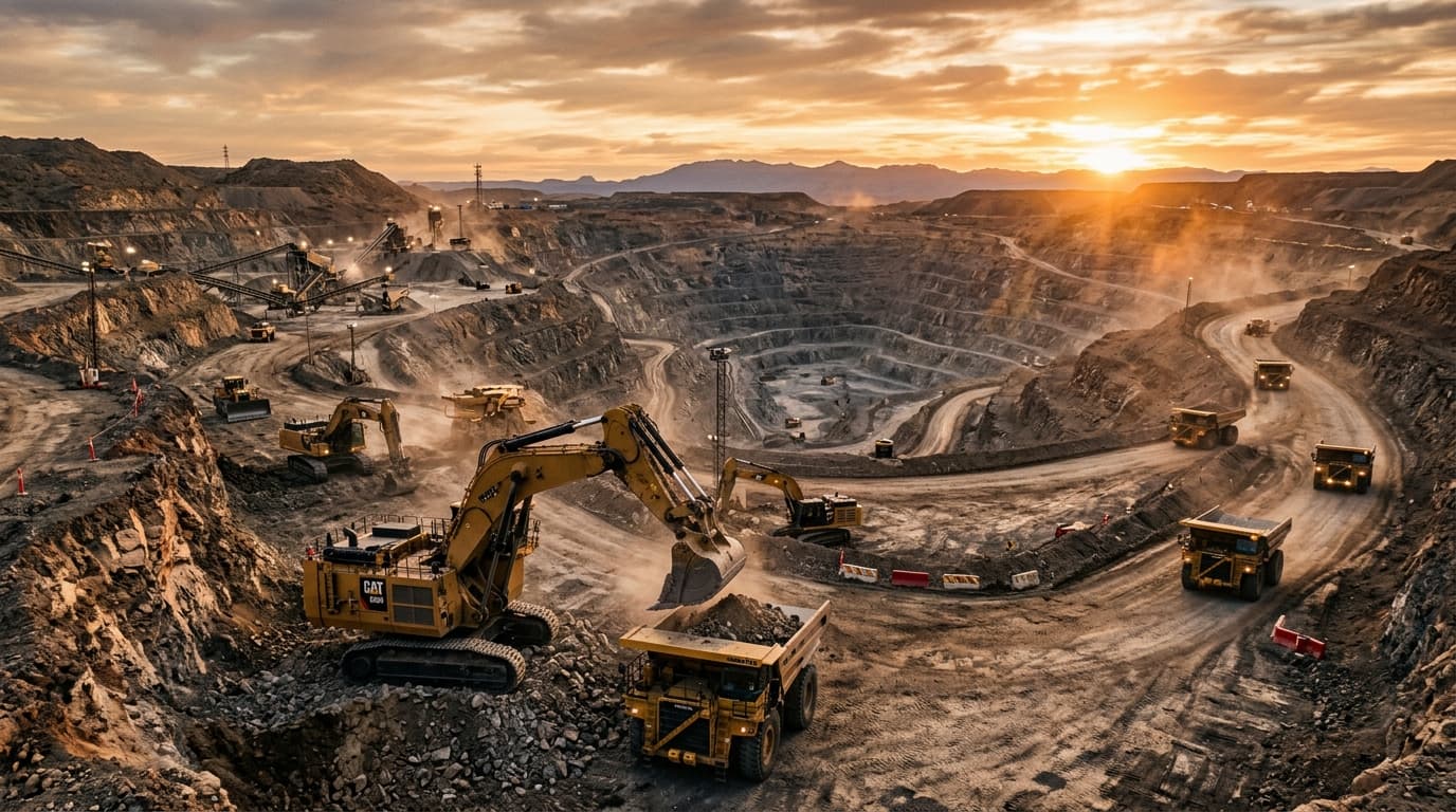 Solid-minerals extraction & road-construction grade